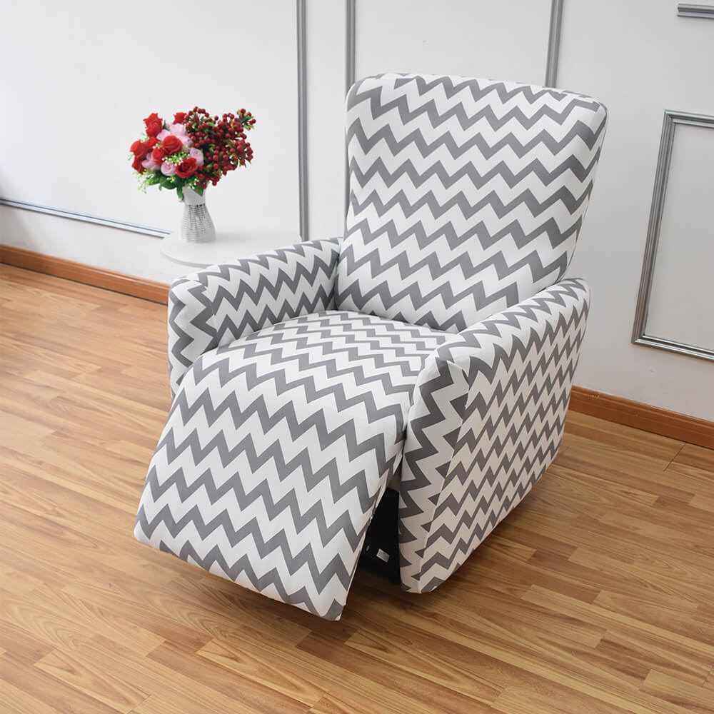 Home Style Slipcovers for Recliner Casual Striped Floral Armchair Cover 1 Seat Recliner Cover Crfatop %sku%