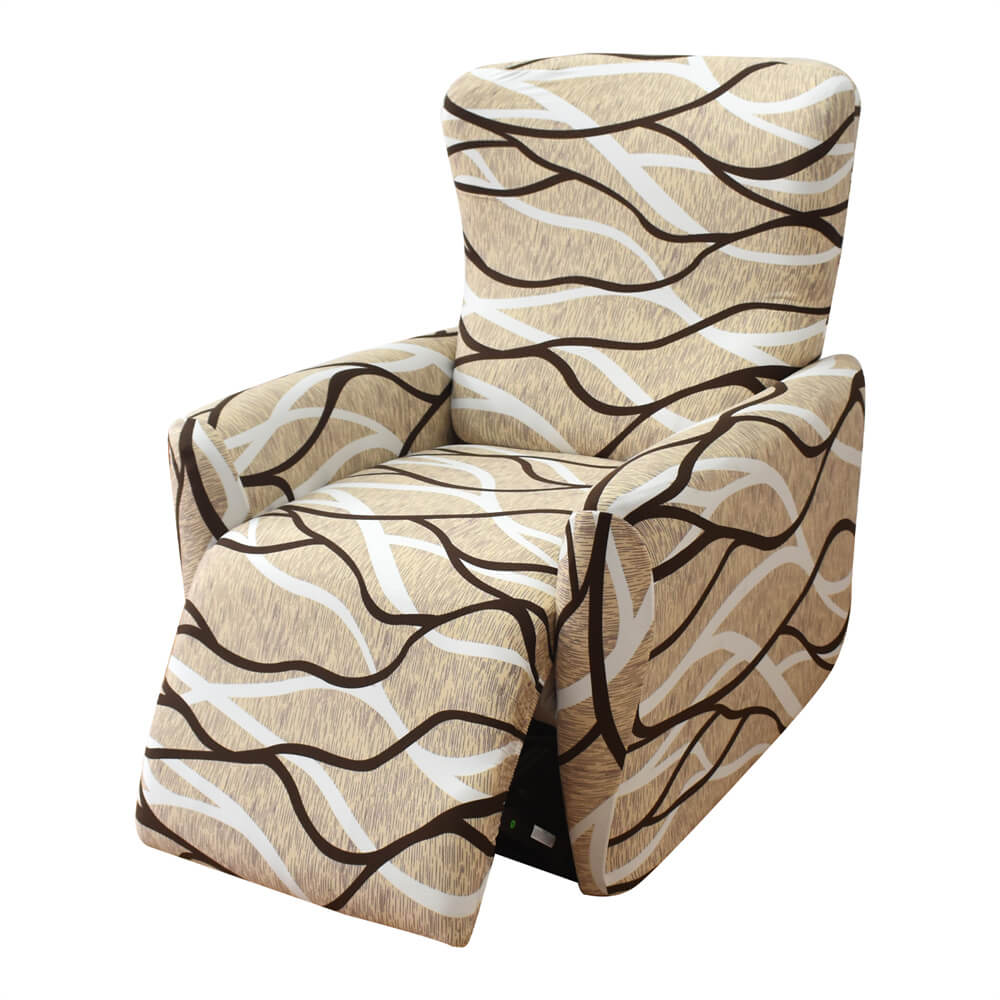Home Style Slipcovers for Recliner Casual Striped Floral Armchair Cover 1 Seat Recliner Cover Crfatop %sku%