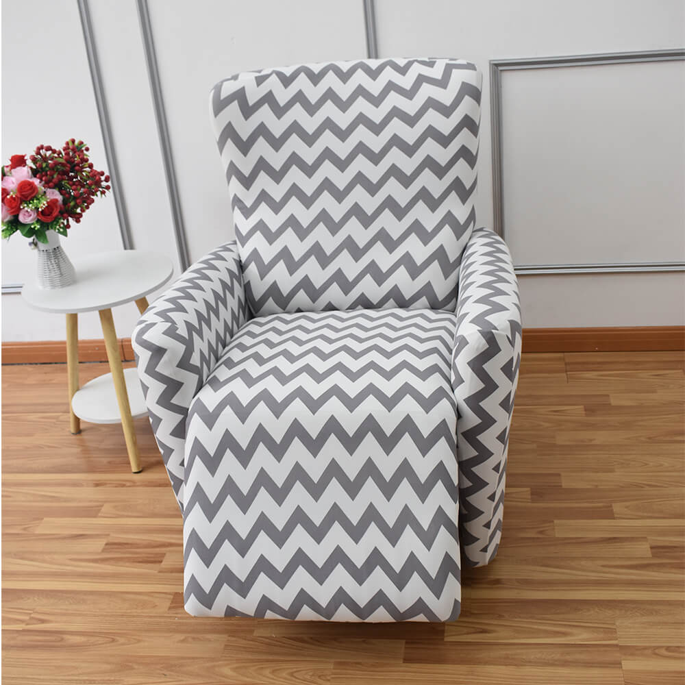Home Style Slipcovers for Recliner Casual Striped Floral Armchair Cover 1 Seat Recliner Cover Crfatop %sku%