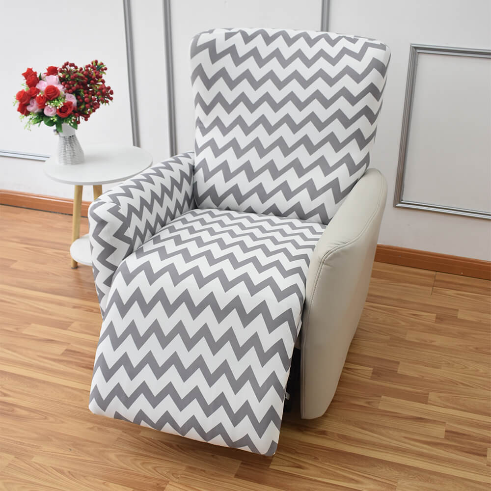 Home Style Slipcovers for Recliner Casual Striped Floral Armchair Cover 1 Seat Recliner Cover Crfatop %sku%