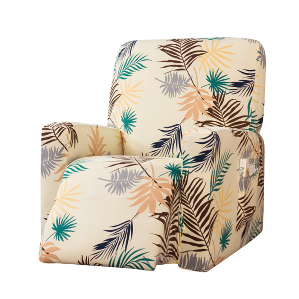 Stretch Recliner Slipcover Printed Chair Cover for Lazy Boy One Seat Furniture Protector with Side Pockets Crfatop %sku%