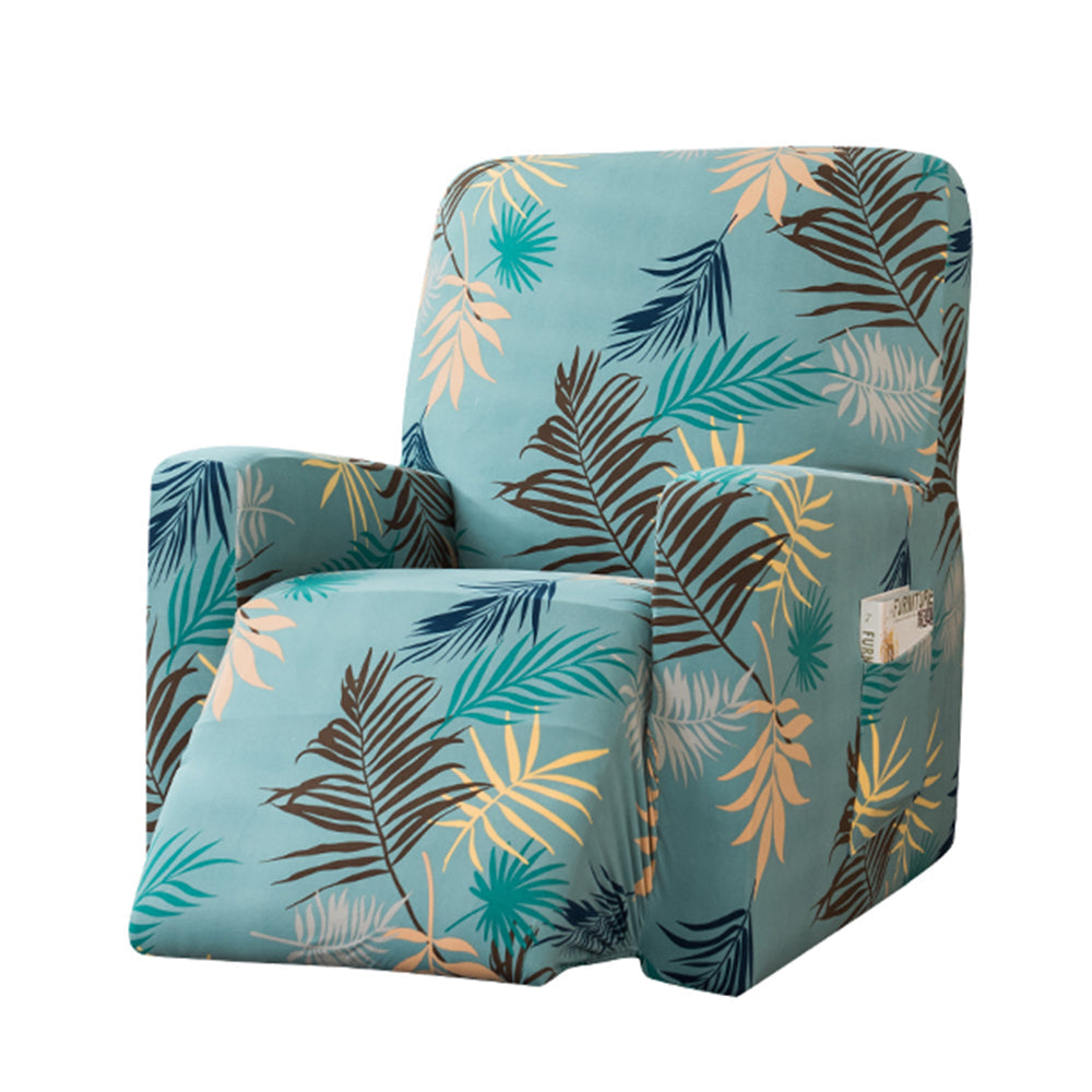 Stretch Recliner Slipcover Printed Chair Cover for Lazy Boy One Seat Furniture Protector with Side Pockets Crfatop %sku%