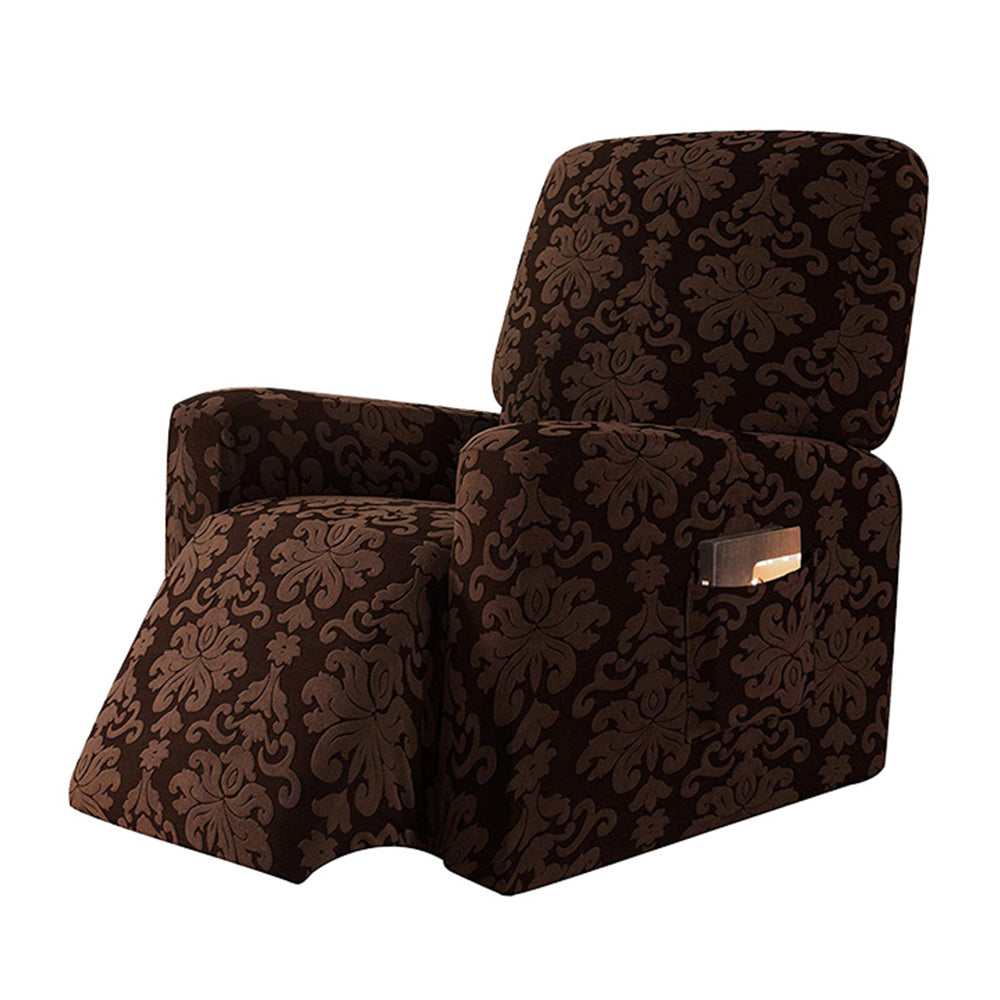Floral Printed Recliner Slipcover Stretch Jacquard Box Cushion Sofaprint Couch Cover Top Level Crfatop %sku%
