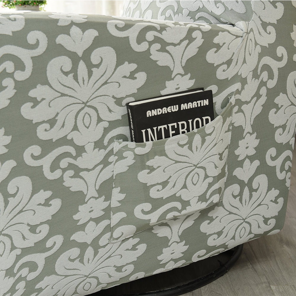 Floral Printed Recliner Slipcover Stretch Jacquard Box Cushion Sofaprint Couch Cover Top Level Crfatop %sku%