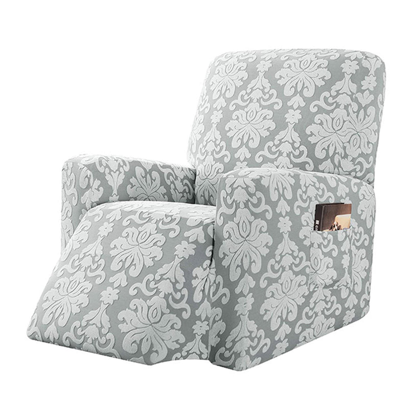 Floral Printed Recliner Slipcover Stretch Jacquard Box Cushion Sofaprint Couch Cover Top Level Crfatop %sku%