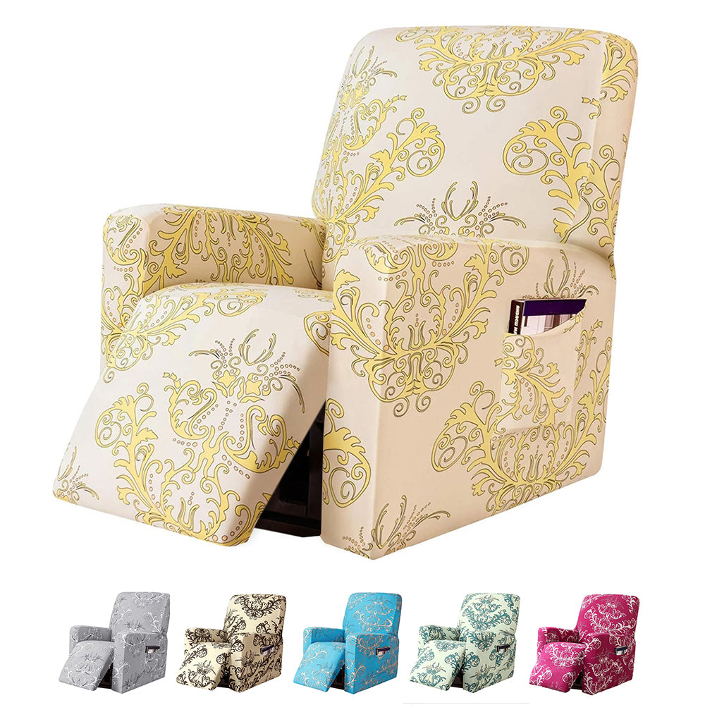 Chic Embroidery Recliner Slipcover Jacquard Armchair Sofa Cover With Pockets Crfatop %sku%