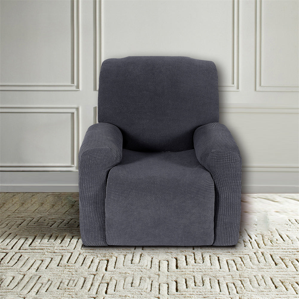Crfatop Textured Grid Recliner Slipcover Waterproof Box Cushion Sofa Cover with Side Pockets Crfatop %sku%
