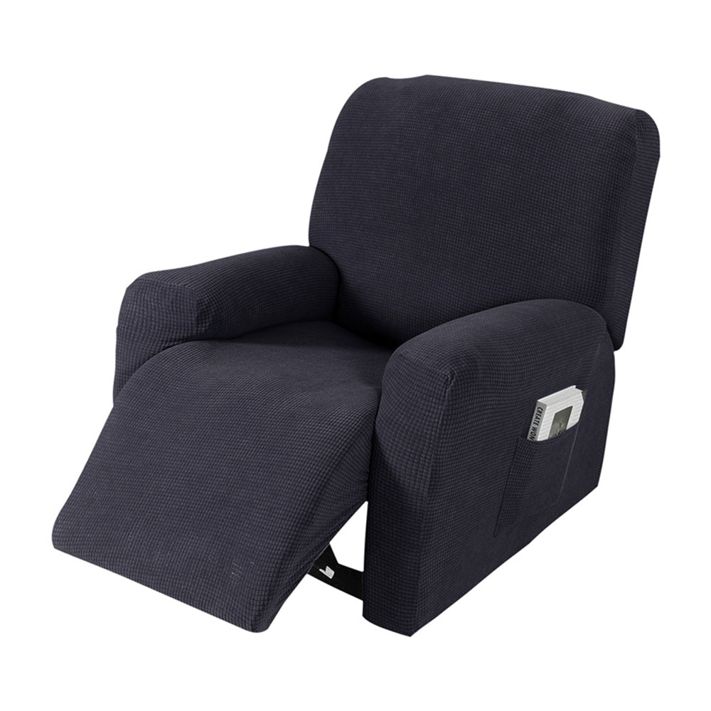 Crfatop Textured Grid Recliner Slipcover Waterproof Box Cushion Sofa Cover with Side Pockets Crfatop %sku%