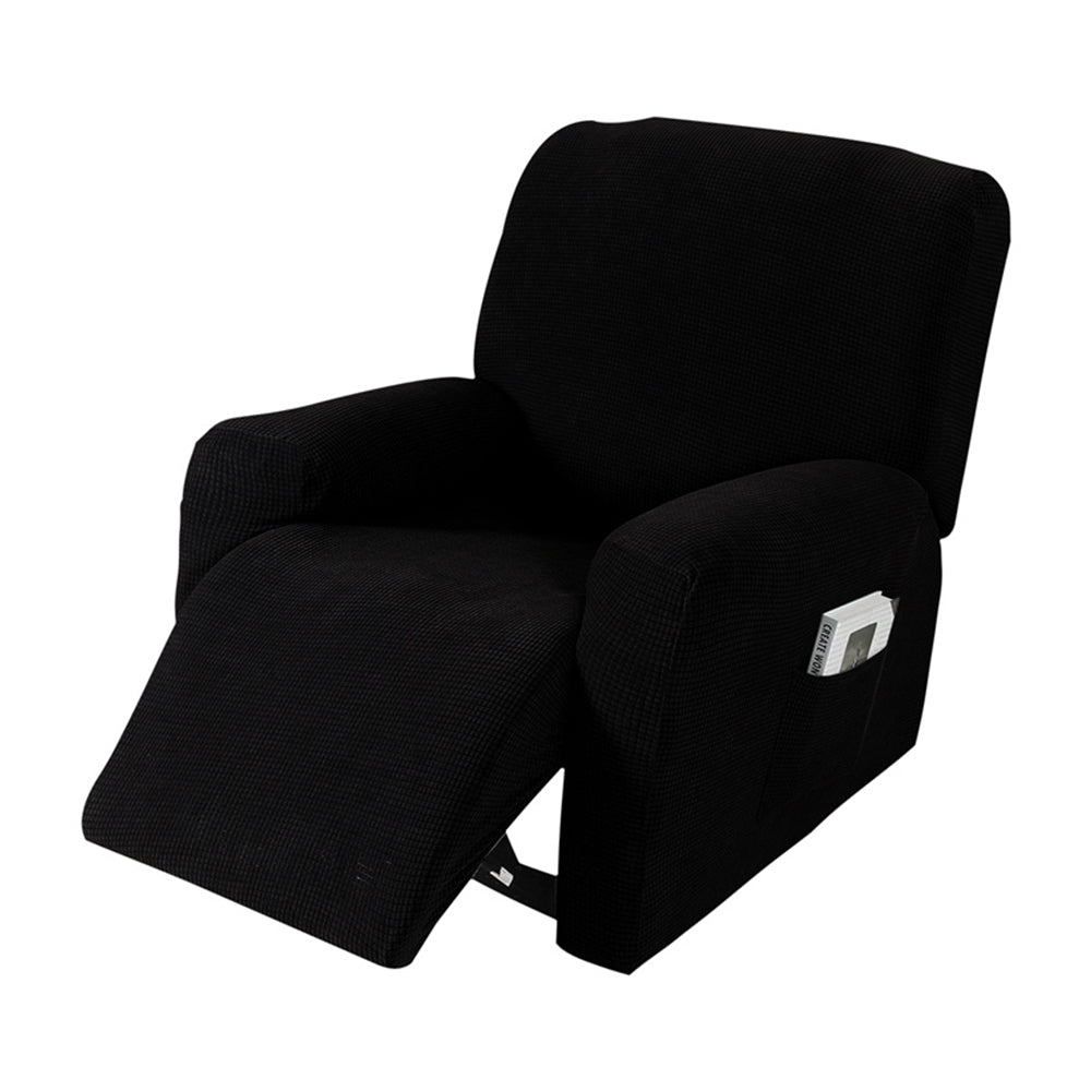 Crfatop Textured Grid Recliner Slipcover Waterproof Box Cushion Sofa Cover with Side Pockets Crfatop %sku%