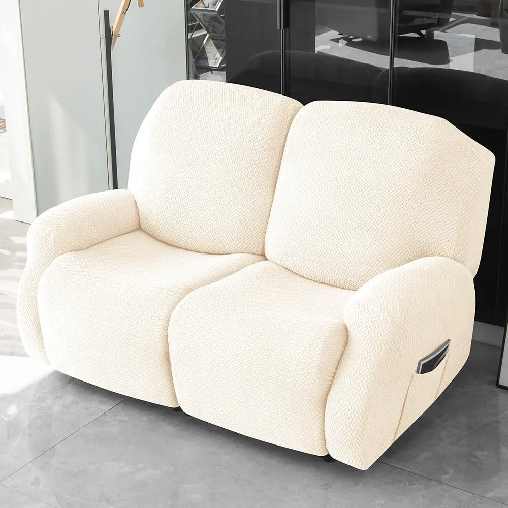 Textured Grid Loveseat Recliner Cover Double Recliner Couch Cover Crfatop %sku%