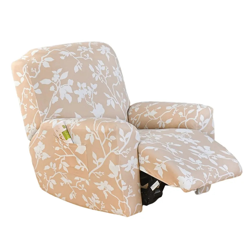 Recliner Arm Covers 4 Pieces Floral Printed Box Cushion Couch Cover for Reclining couch Crfatop %sku%