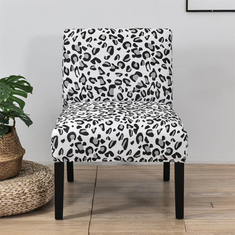 Removable Armless Chair Slipcover Printed Stretch Accent Chair Protector Cover Crfatop %sku%