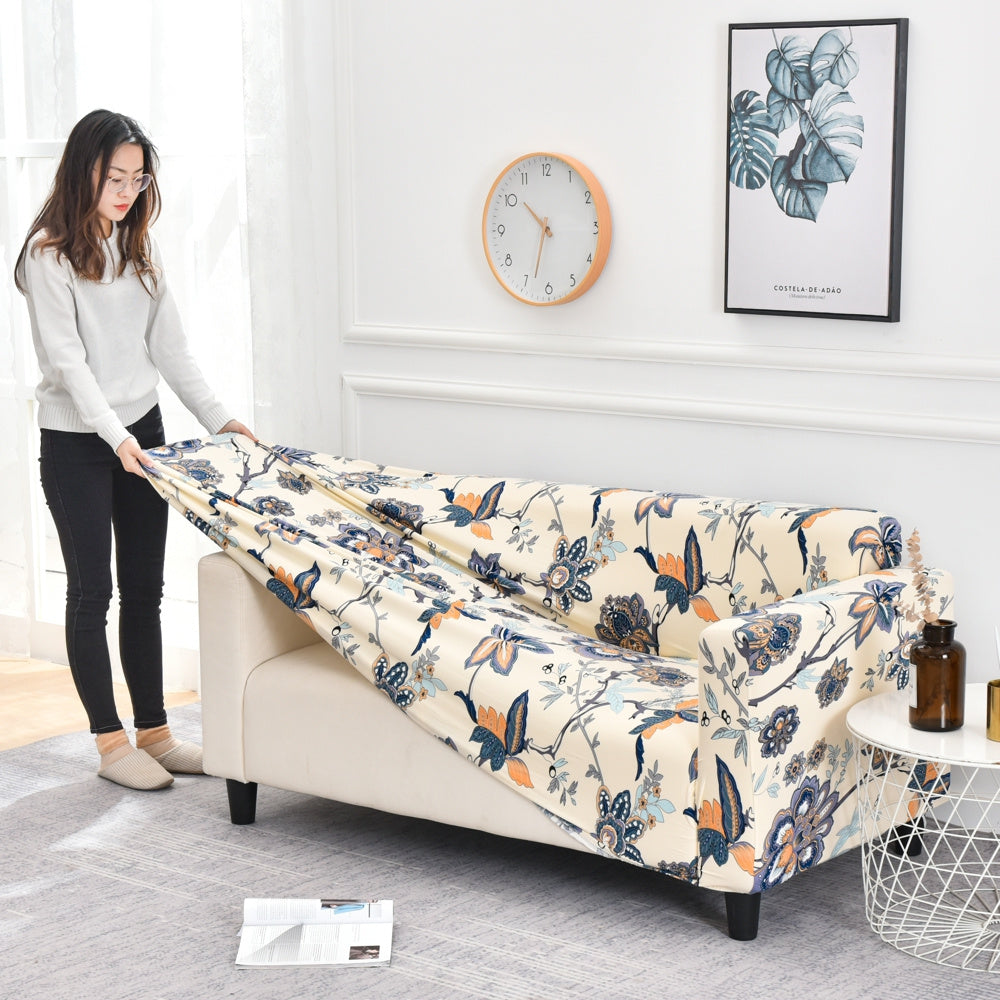 Floral Couch Cover One-piece Sofaprint Sofa Slipcover