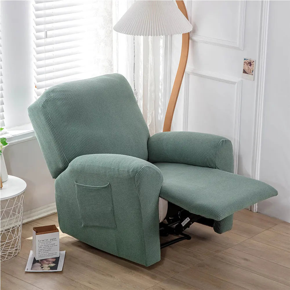 Slipcover for recliner sales with wooden arms