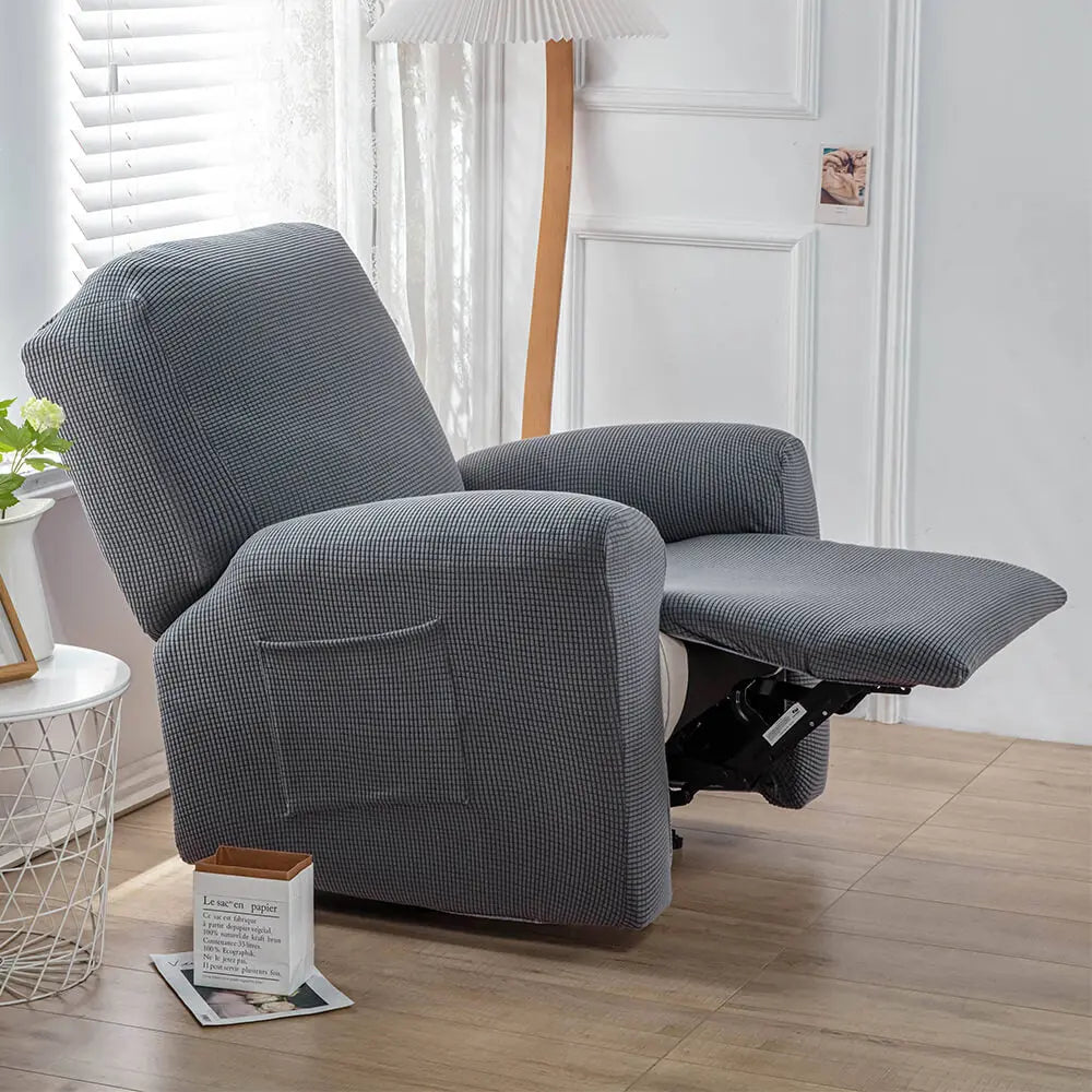 Solid Color Stretch Recliner Sofa Slipcover Durable Water Resistant Stain Resistant Slipcover Crfatop %sku%