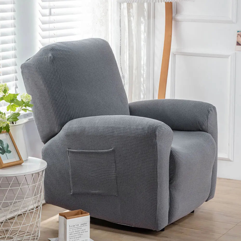Solid Color Stretch Recliner Sofa Slipcover Durable Water Resistant Stain Resistant Slipcover Crfatop %sku%