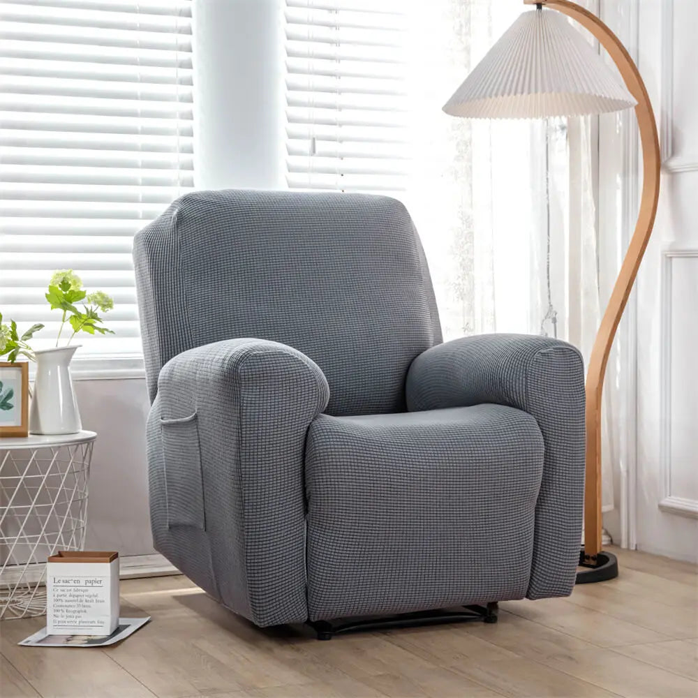Solid Color Stretch Recliner Sofa Slipcover Durable Water Resistant Stain Resistant Slipcover Crfatop %sku%