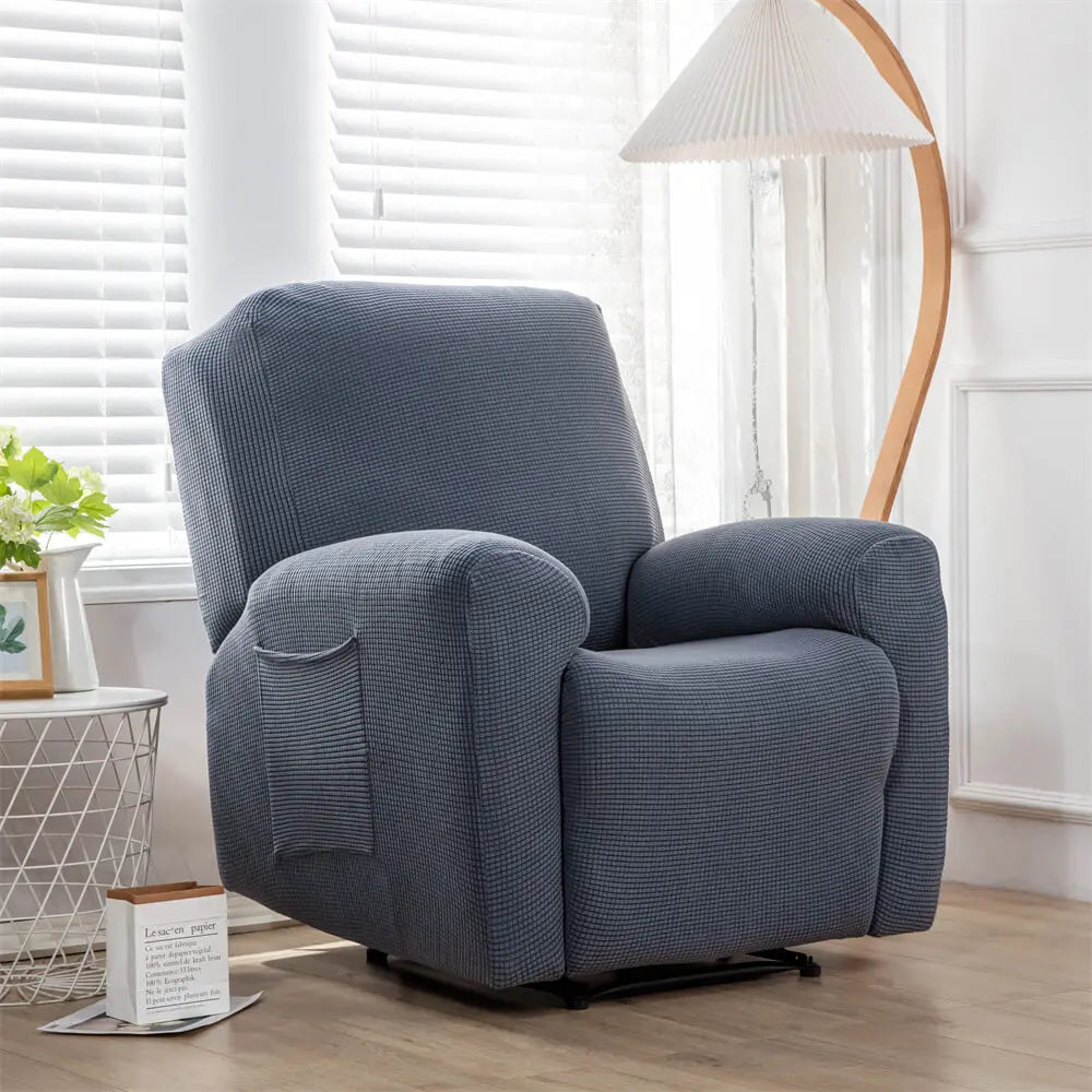 Solid Color Stretch Recliner Sofa Slipcover Durable Water Resistant Stain Resistant Slipcover Crfatop %sku%