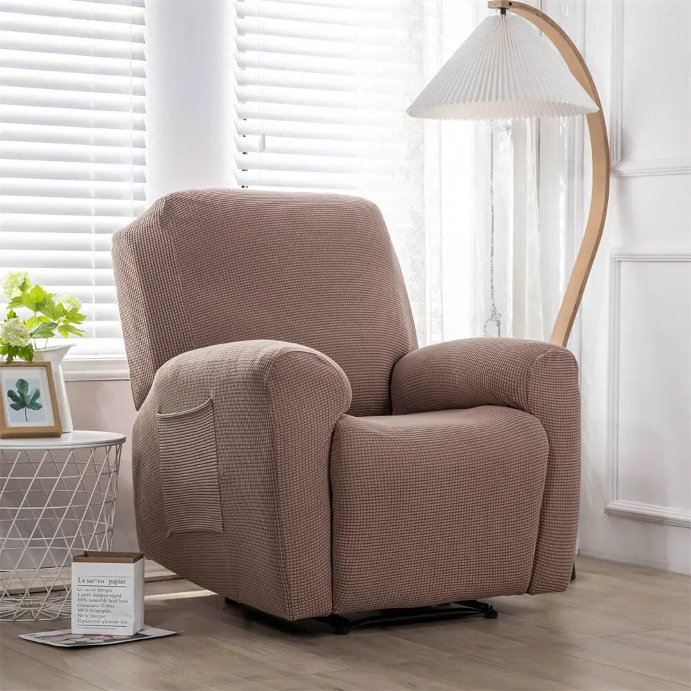 Solid Color Stretch Recliner Sofa Slipcover Durable Water Resistant Stain Resistant Slipcover Crfatop %sku%