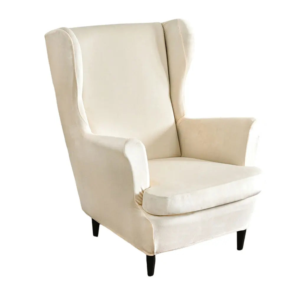 White wingback chair hotsell slipcover