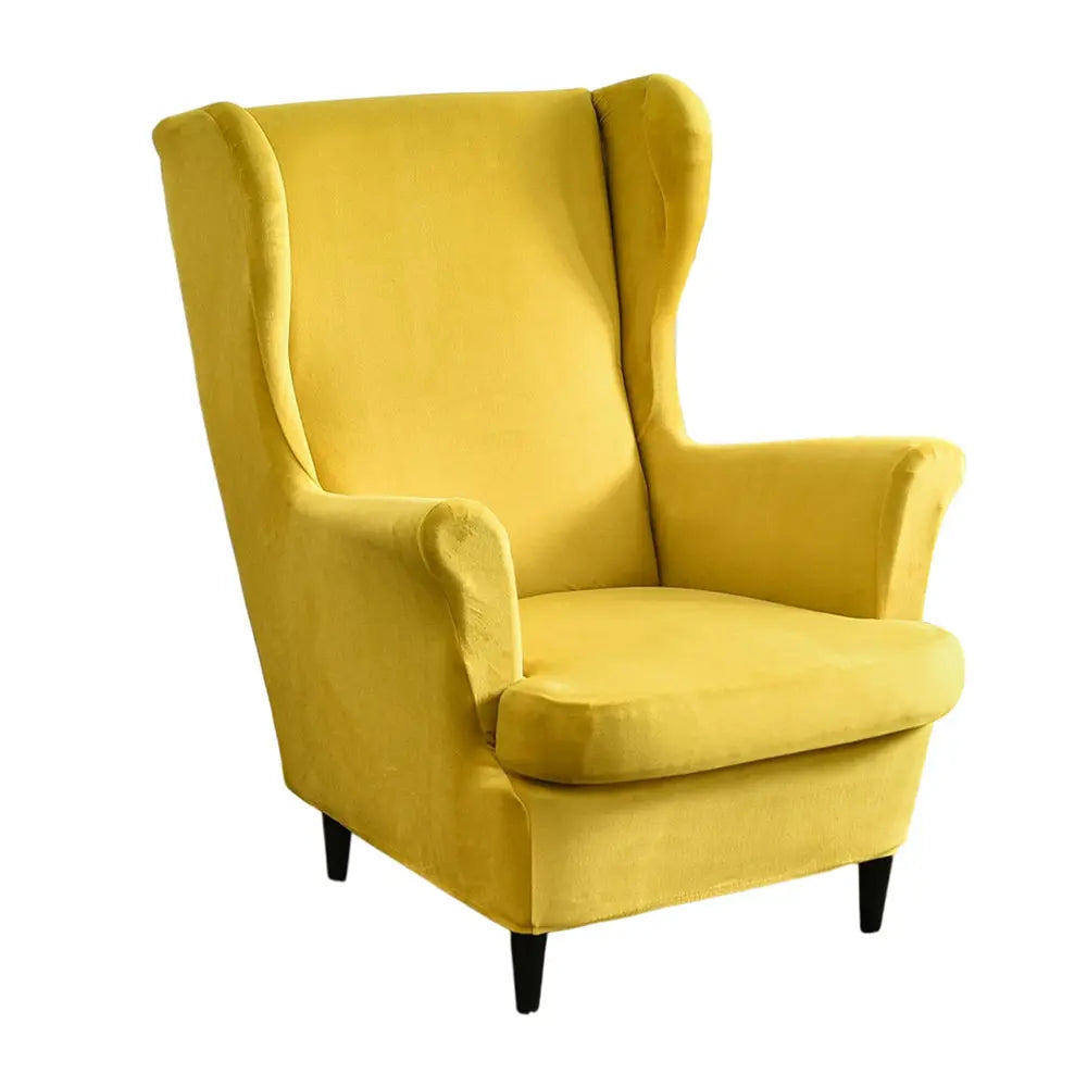 Velvet Wingback Slipcover Velvet Plush Wingback Chair Cover Crfatop