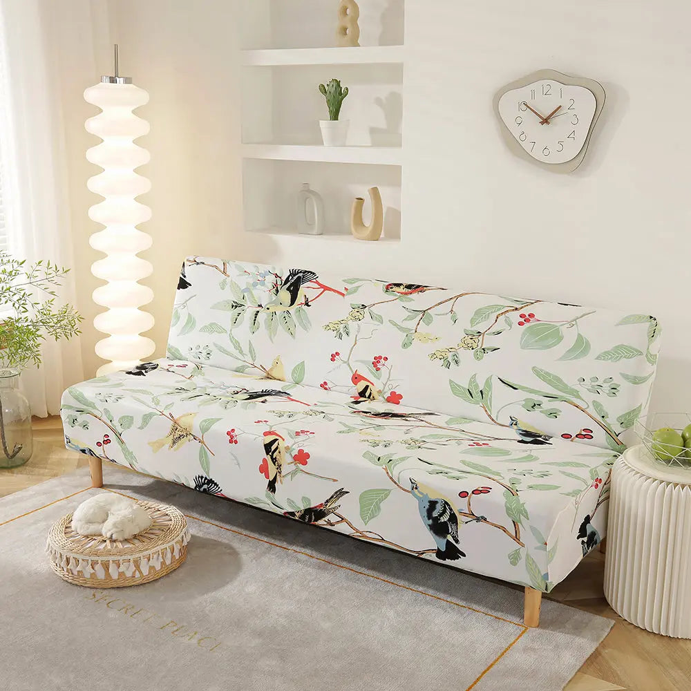 Stretch Futon Cover Sofa Slipcover Elastic Couch Armless Floral  Sofa Bed Cover Crfatop %sku%