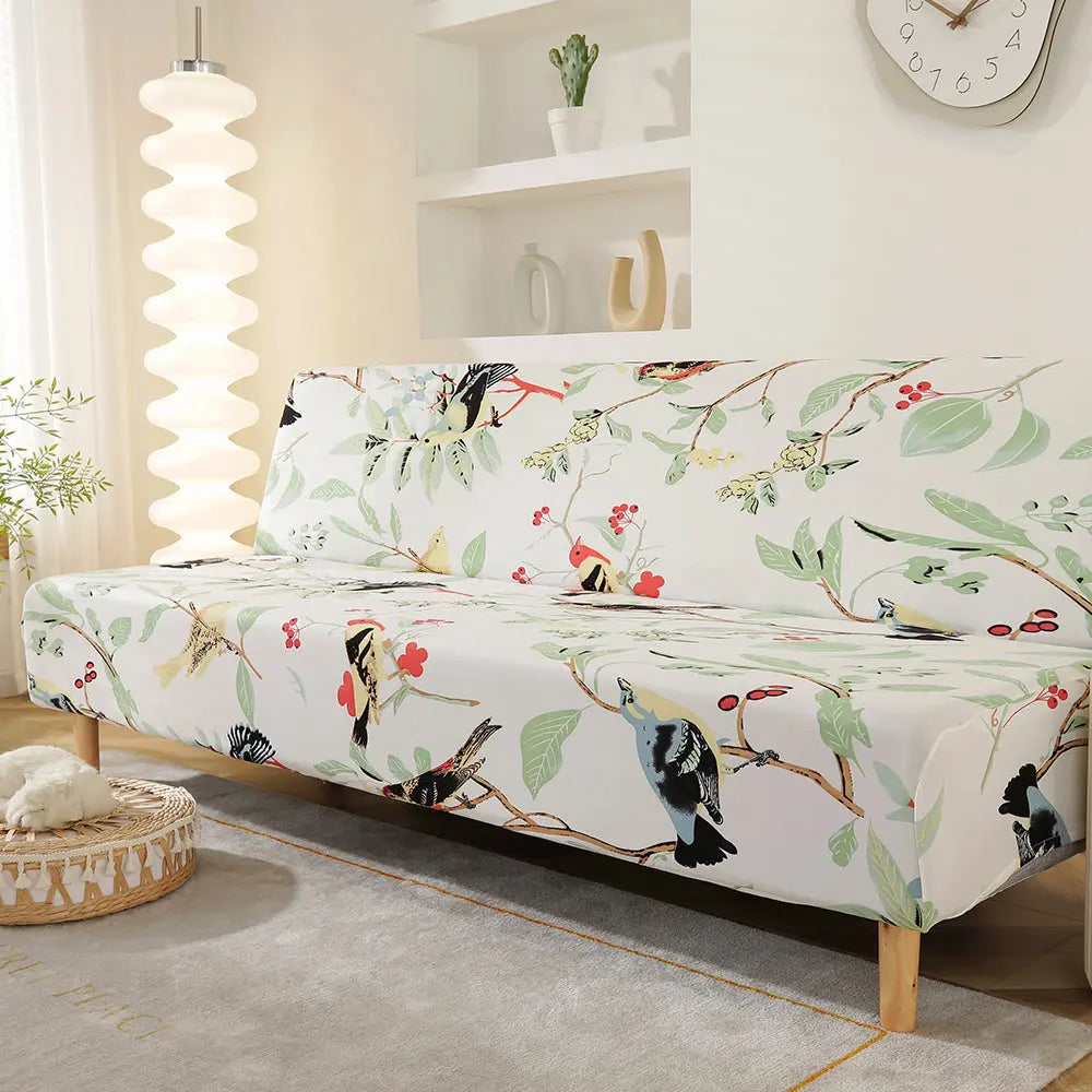 Stretch Futon Cover Sofa Slipcover Elastic Couch Armless Floral  Sofa Bed Cover Crfatop %sku%