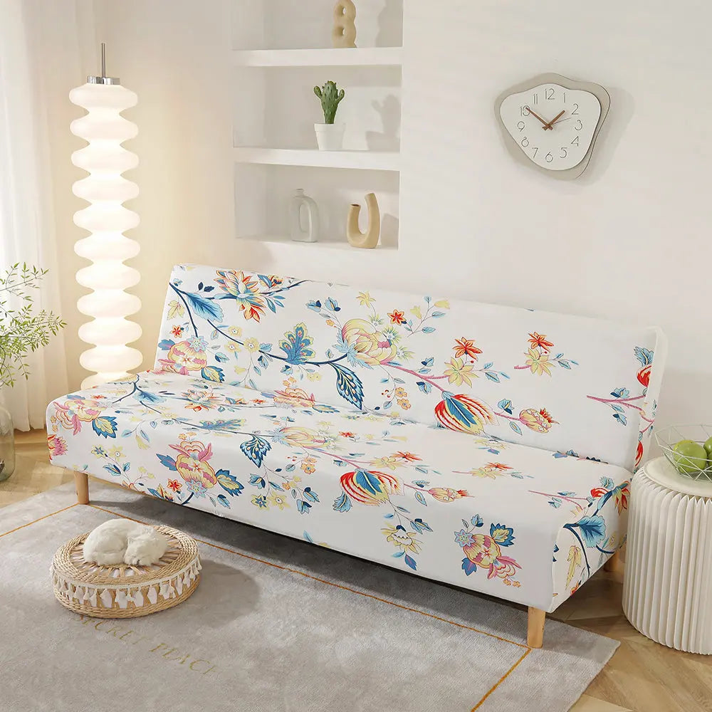 Stretch Futon Cover Sofa Slipcover Elastic Couch Armless Floral  Sofa Bed Cover Crfatop %sku%