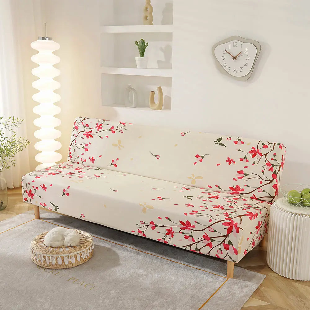 Stretch Futon Cover Sofa Slipcover Elastic Couch Armless Floral  Sofa Bed Cover Crfatop %sku%