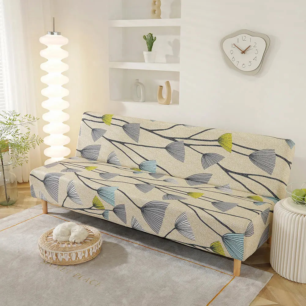 Stretch Futon Cover Sofa Slipcover Elastic Couch Armless Floral  Sofa Bed Cover Crfatop %sku%
