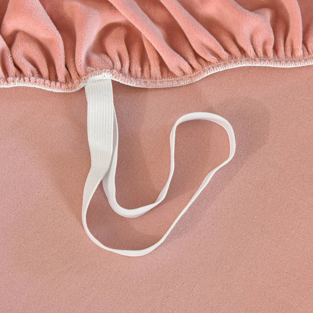 Stretch Velvet Recliner Couch Cover 4-Piece Pink Recliner Chair Couch Cover RC0013 Crfatop %sku%