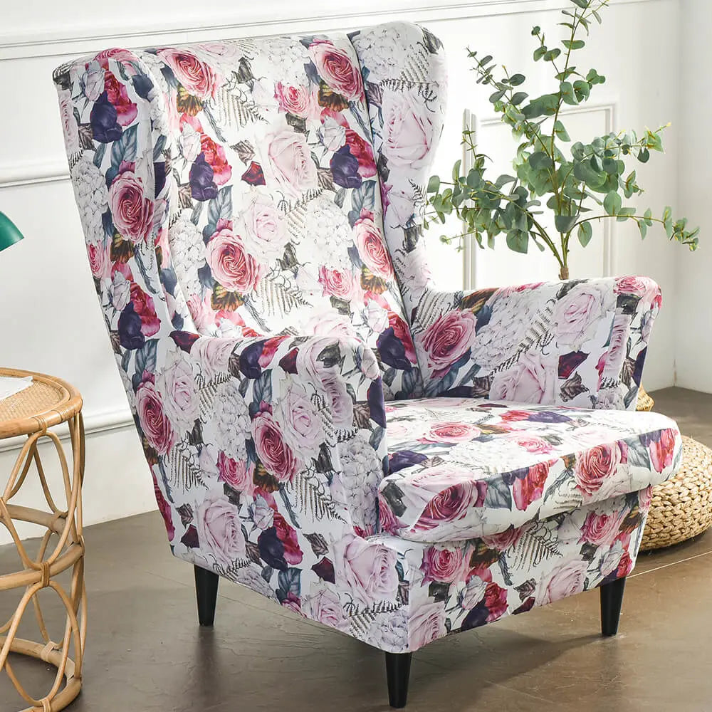 Stretch Wing Chair Slipcover Non-slip T-Cushion Armchair Cover Crfatop %sku%