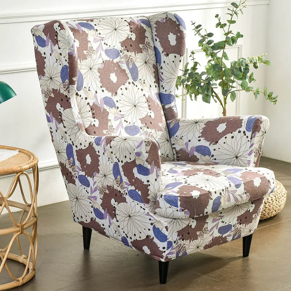 Stretch Wing Chair Slipcover Non-slip T-Cushion Armchair Cover Crfatop %sku%