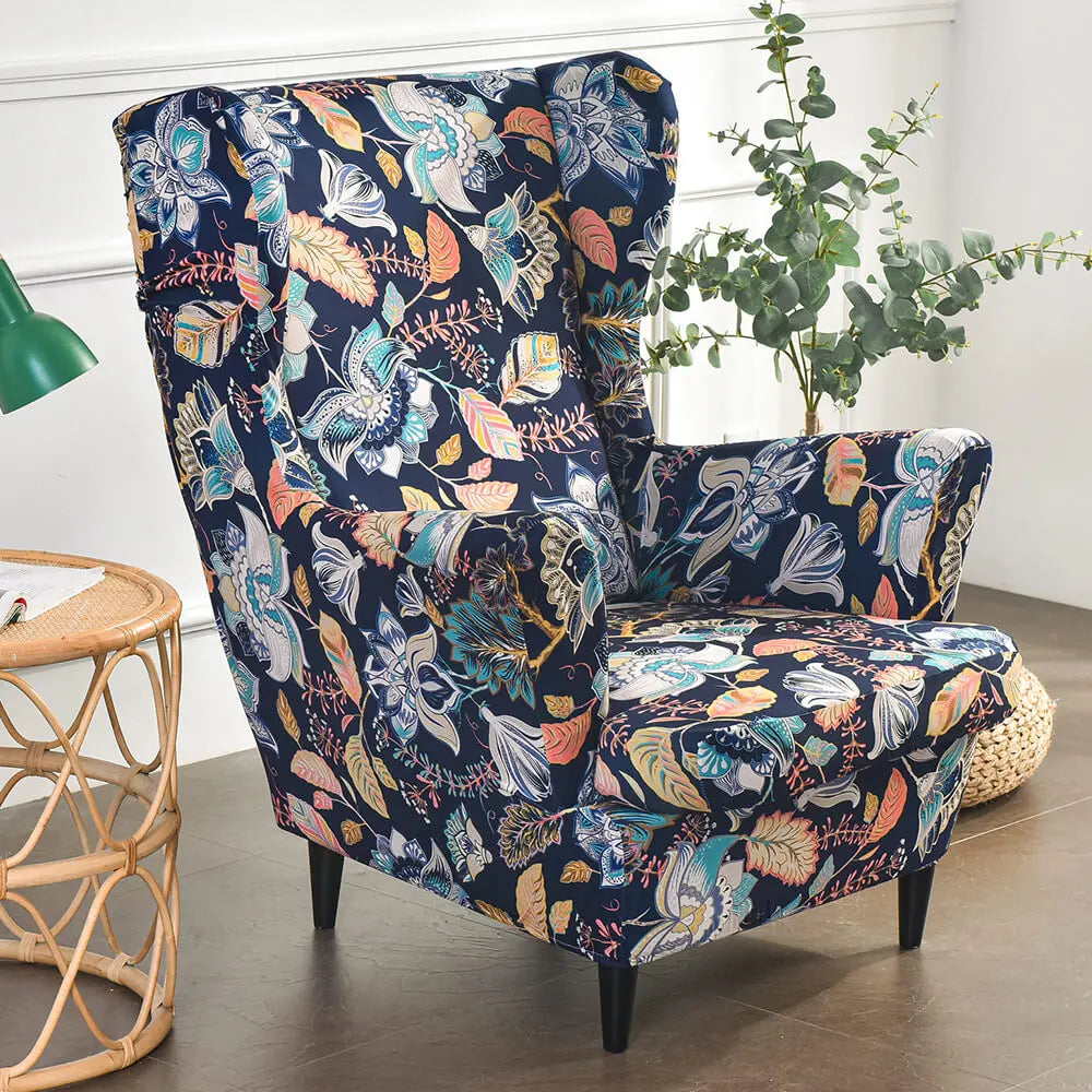 Stretch Wing Chair Slipcover Non-slip T-Cushion Armchair Cover Crfatop %sku%