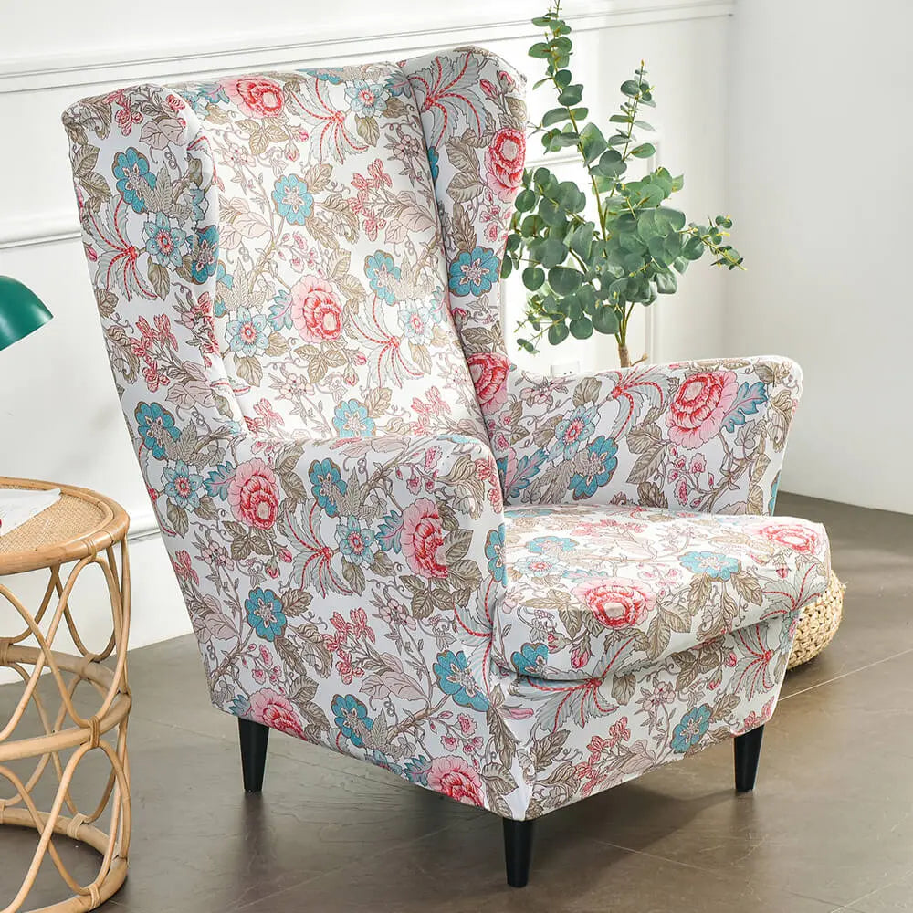 Stretch Wing Chair Slipcover Non-slip T-Cushion Armchair Cover Crfatop %sku%