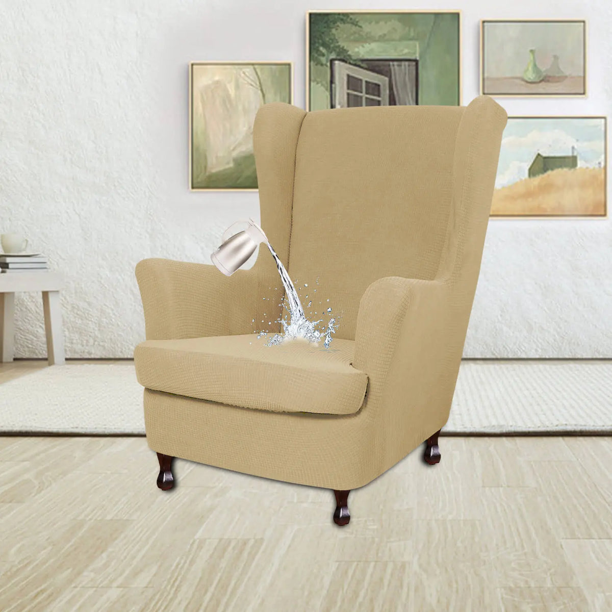 T-cushion Wingback Chair Slipcovers Crfatop %sku%