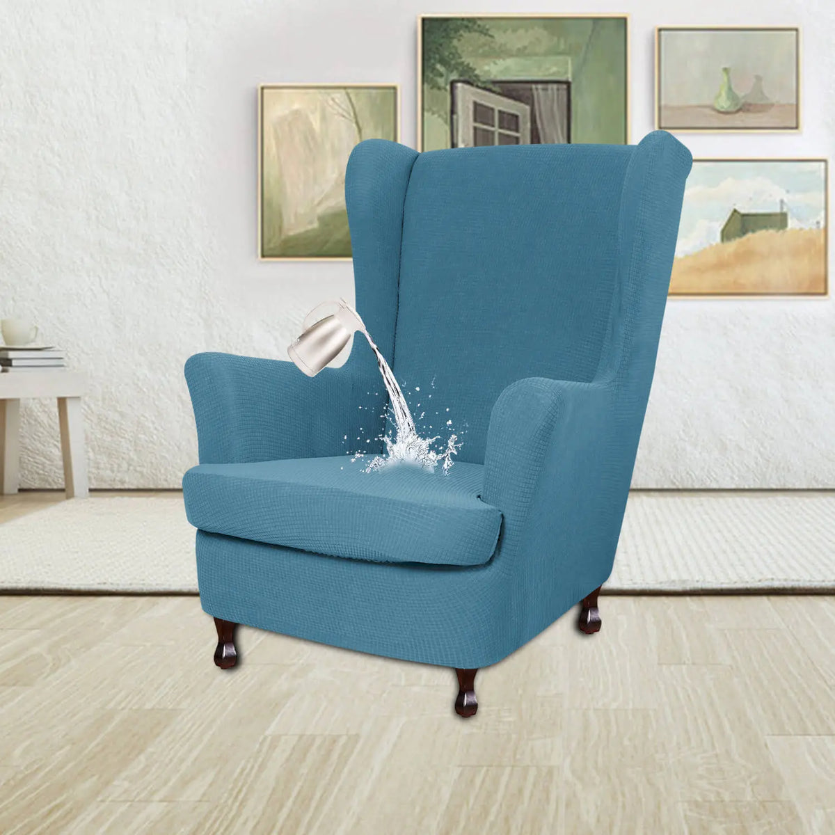 T-cushion Wingback Chair Slipcovers Crfatop %sku%