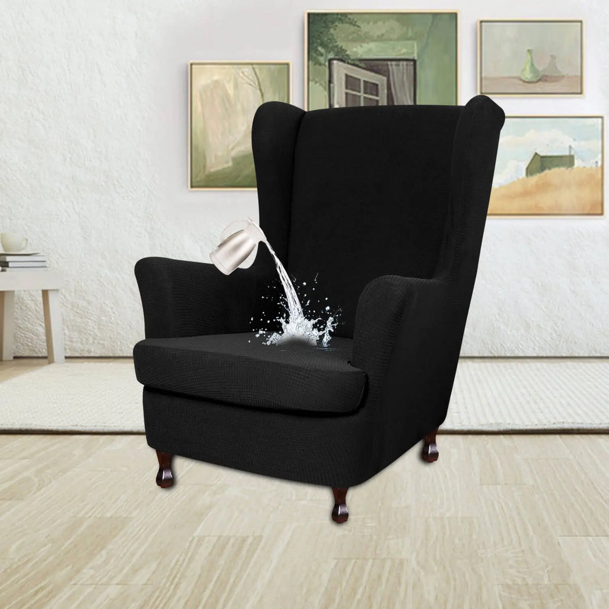 T-cushion Wingback Chair Slipcovers Crfatop %sku%