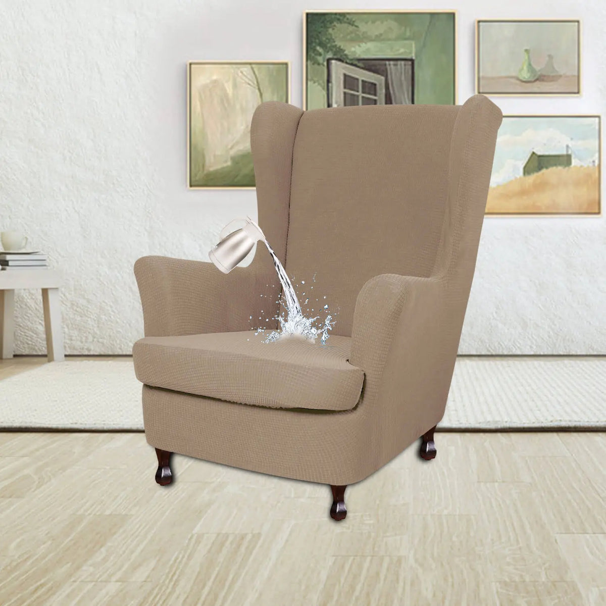 T-cushion Wingback Chair Slipcovers Crfatop %sku%