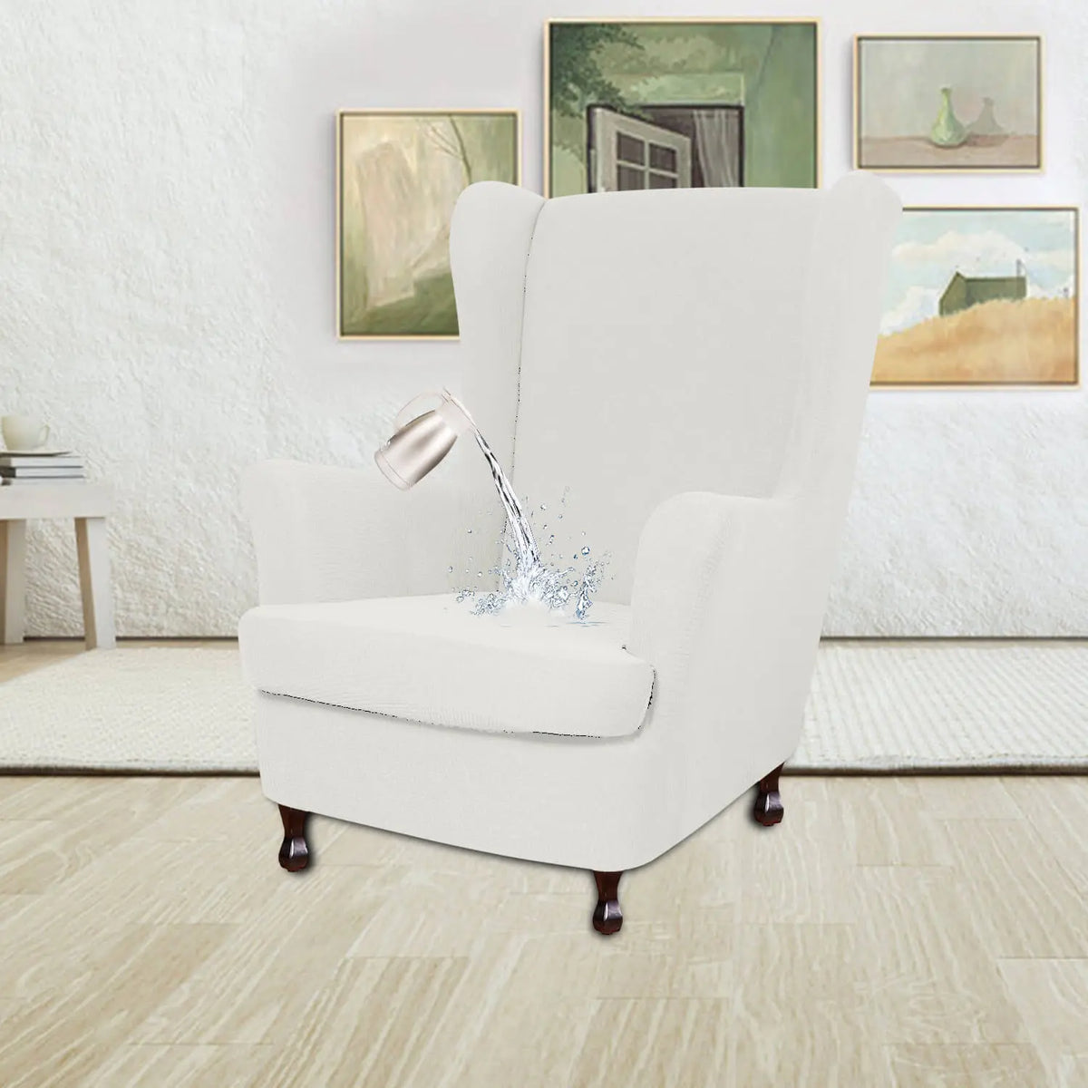T-cushion Wingback Chair Slipcovers Crfatop %sku%