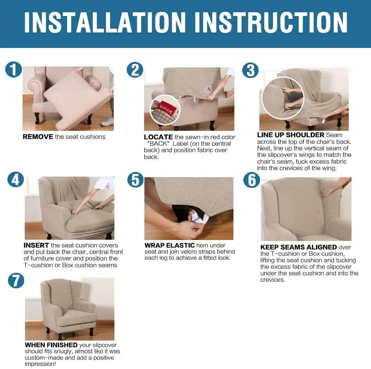 T-cushion Wingback Chair Slipcovers Crfatop %sku%
