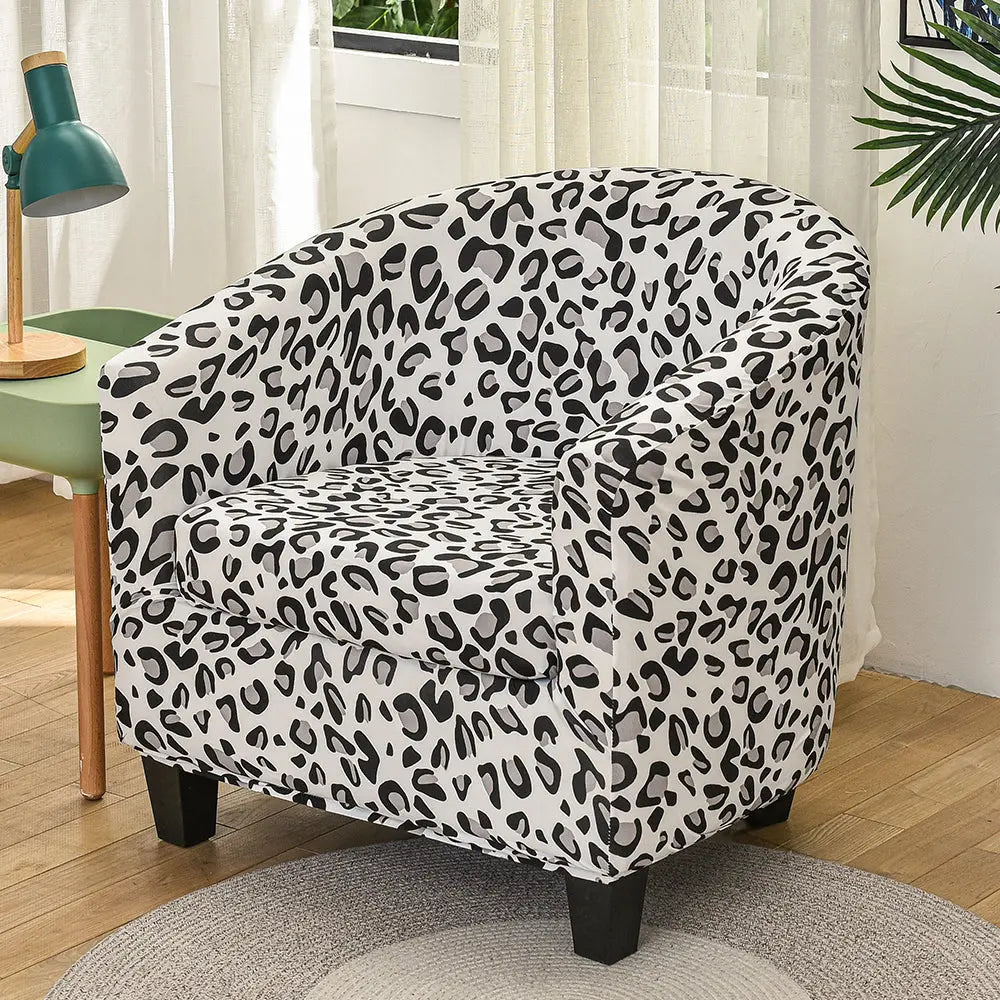 Trendy 1 Set Club Chair Cover Strethy Leopard Prints One Single Couch Sofa Slipcover Top Level Crfatop %sku%