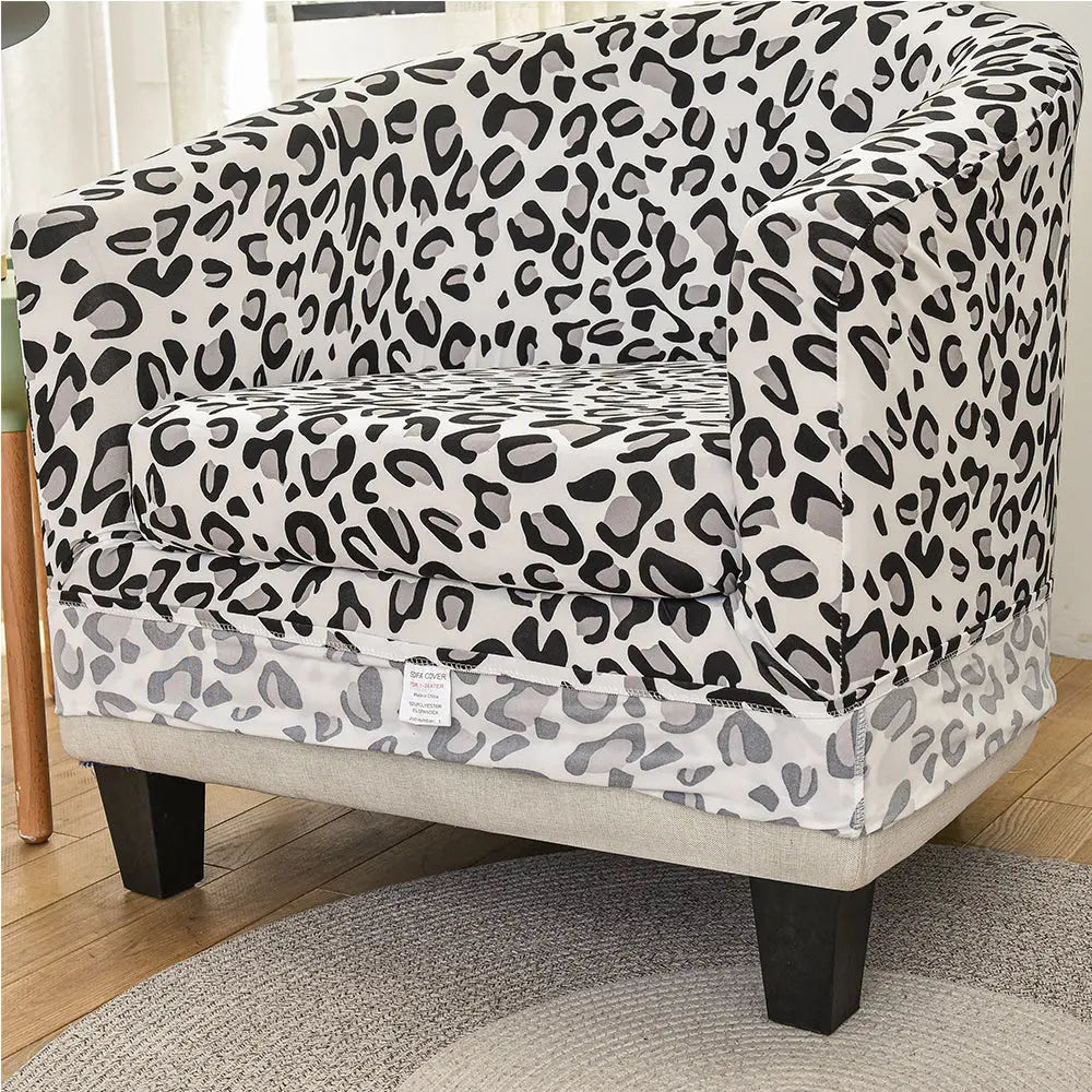 Trendy 1 Set Club Chair Cover Strethy Leopard Prints One Single Couch Sofa Slipcover Top Level Crfatop %sku%