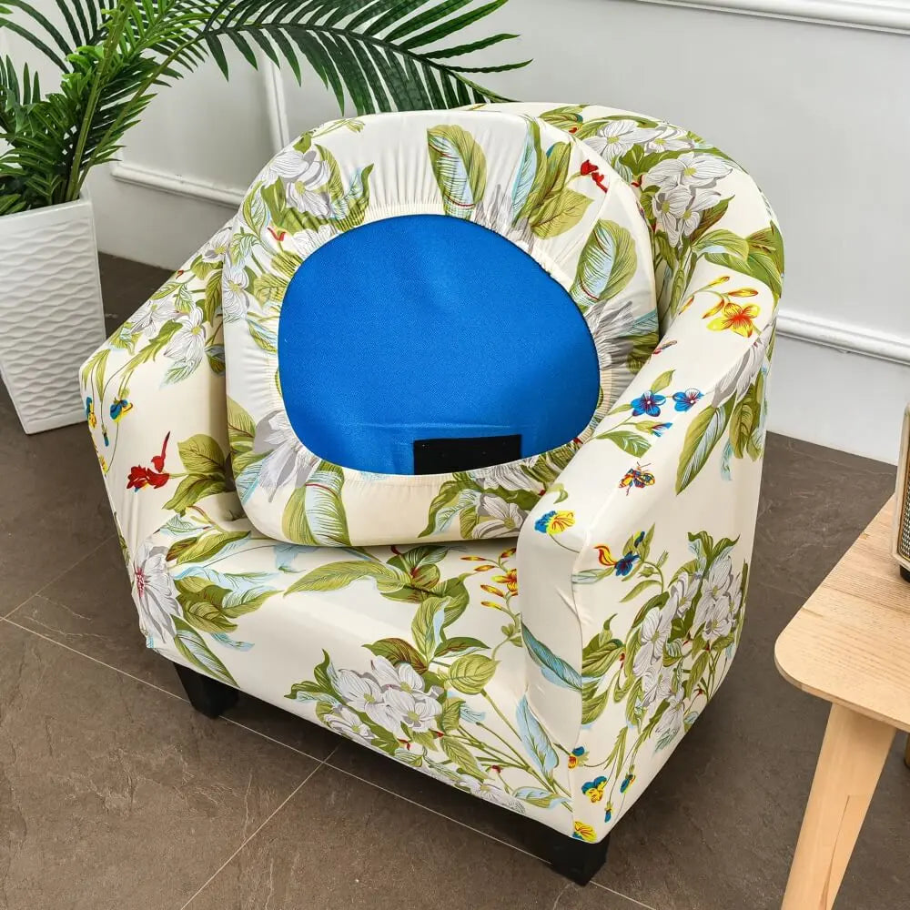 Trendy Printed Club Chair Slipcovers Spandex Tub Cushion Armchair Cover Top Level Crfatop %sku%