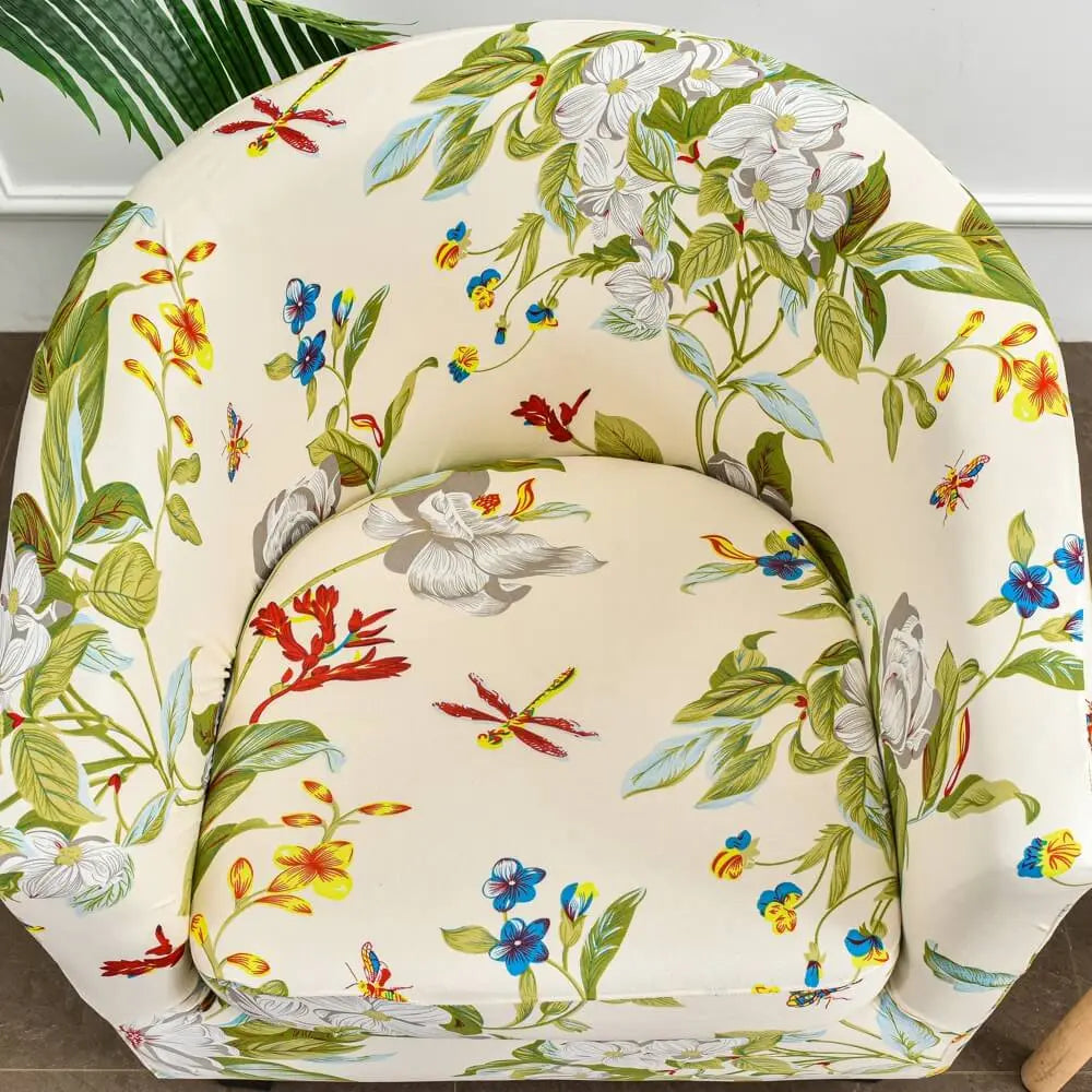 Trendy Printed Club Chair Slipcovers Spandex Tub Cushion Armchair Cover Top Level Crfatop %sku%