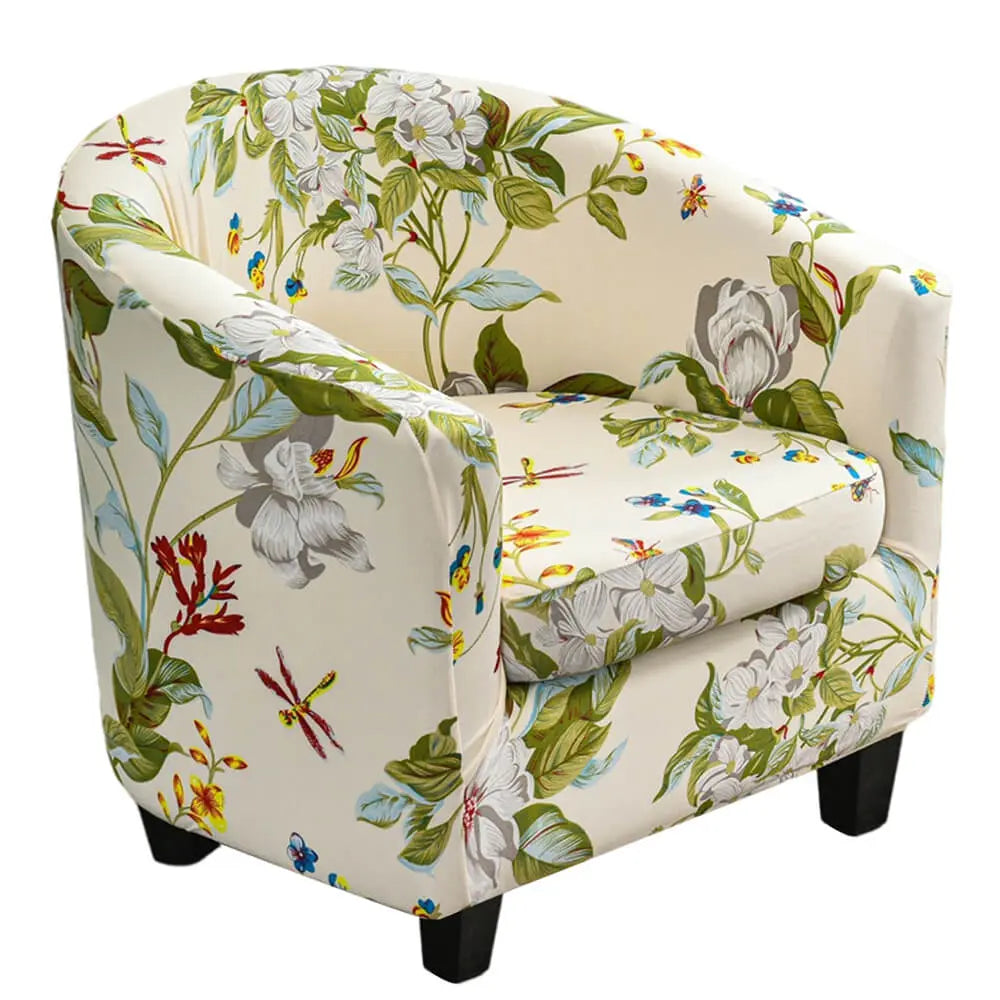 Trendy Printed Club Chair Slipcovers Spandex Tub Cushion Armchair Cover Top Level Crfatop %sku%