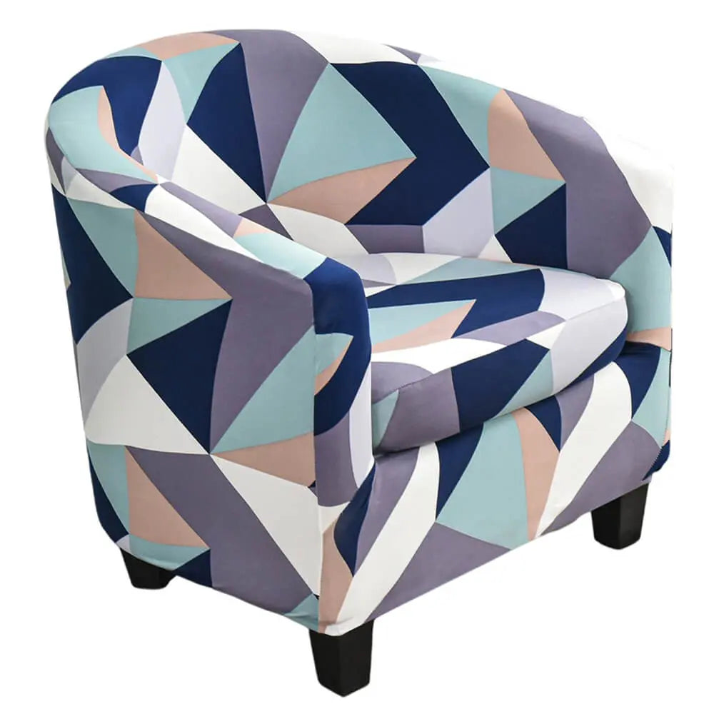 Trendy Printed Club Chair Slipcovers Spandex Tub Cushion Armchair Cover Top Level Crfatop %sku%