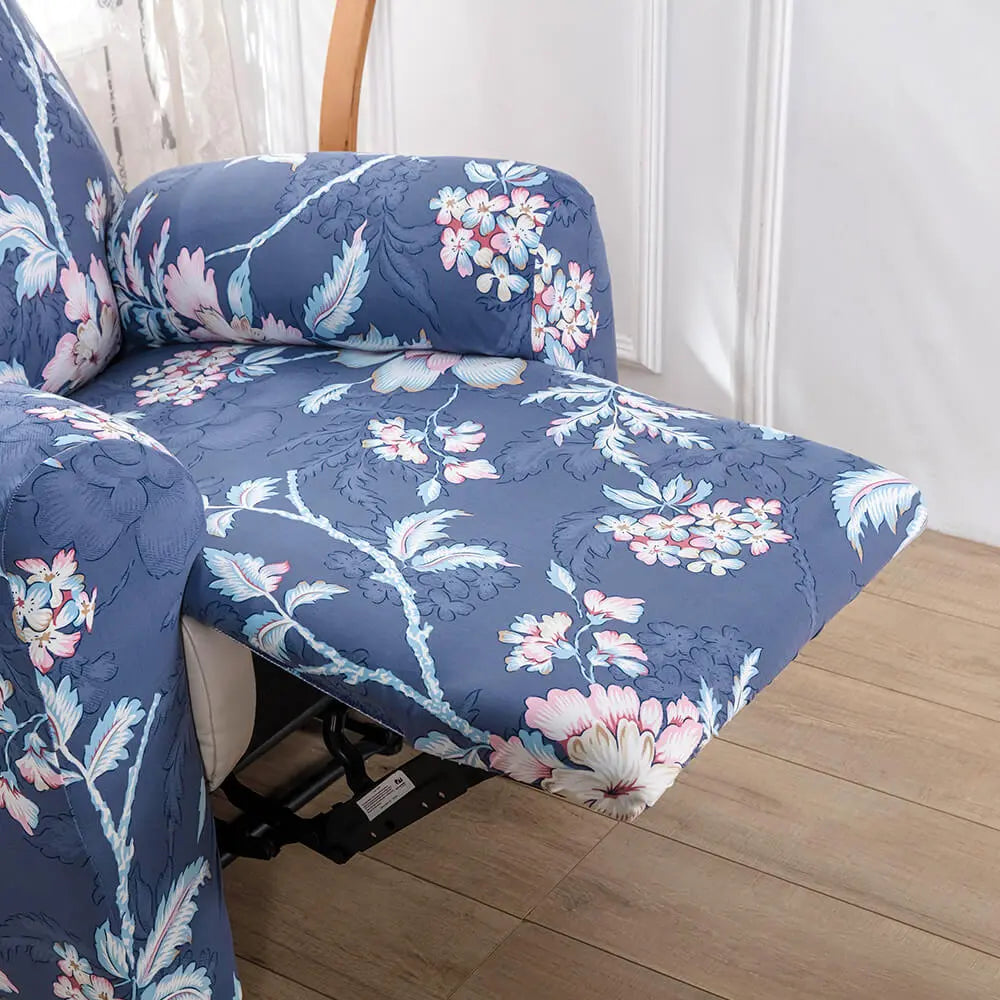 Blue Floral Patch Furniture Cover Patchwork Comfort for Sofa Chair Love  seat New