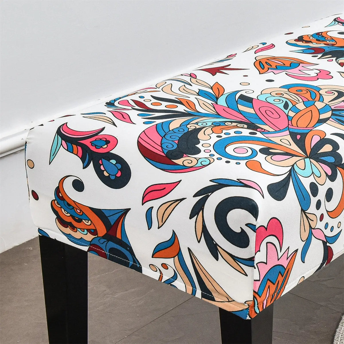 Unique Stretch Bench Covers for Dining Room Floral Washable Slipcover BC0010 Crfatop %sku%