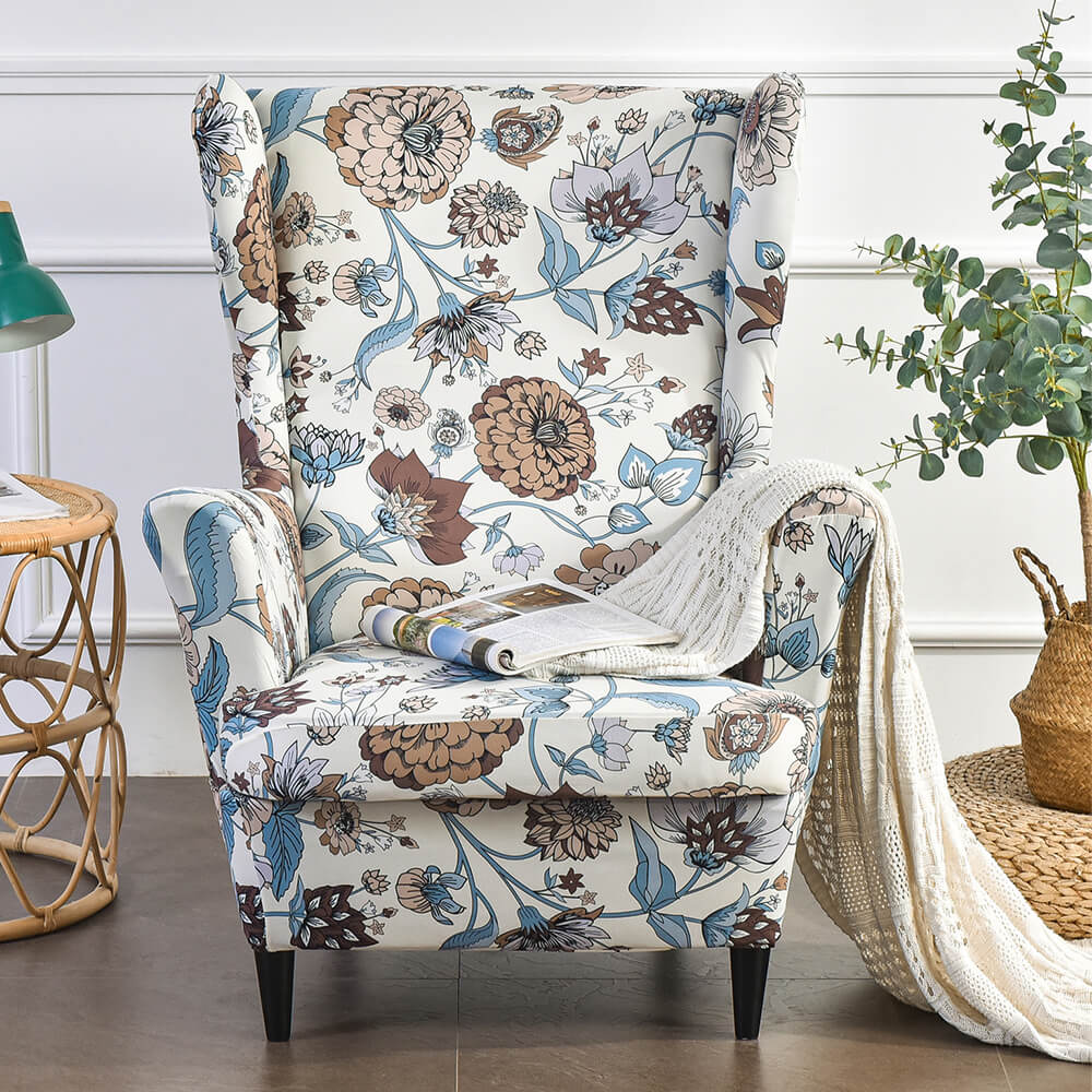 1 Set Wingchair Cover with T-cushion Slipcover Furniture Protecting Pet Cover Crfatop %sku%